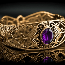 Bracelet en or et améthyste d'Yzhali